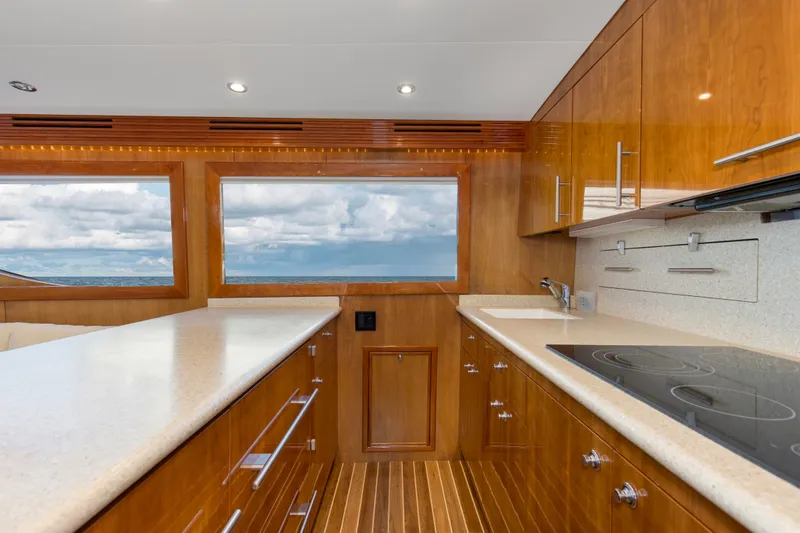 Lady A Yacht Photos Pics 2008 54 Hatteras 54 Convertible Lady A Galley