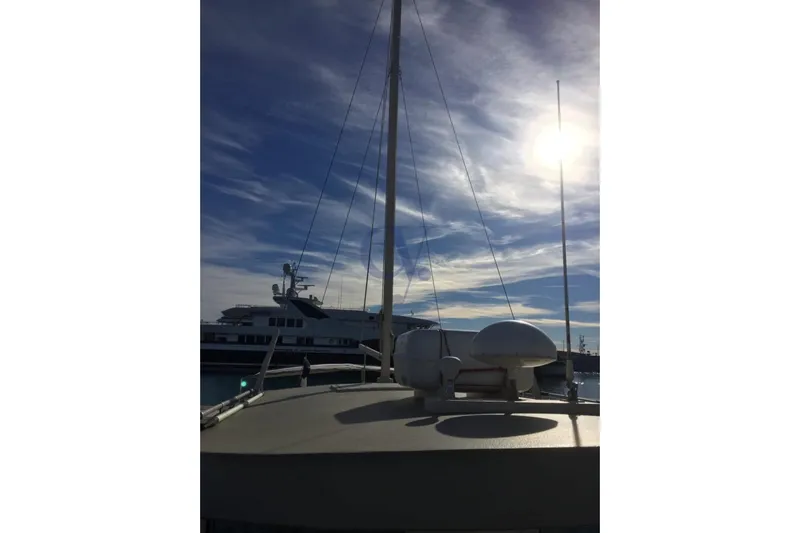  Yacht Photos Pics Sibma Navale Italiana Armstrong 12 yacht, 2012, under a bright sky with sun.