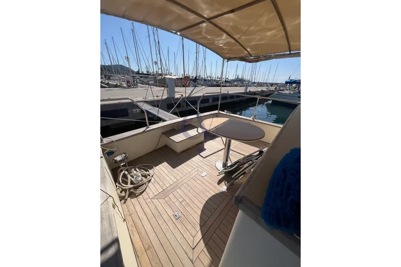  Yacht Photos Pics Deck view of 2012 Sibma Navale Italiana Armstrong 12 yacht at marina.