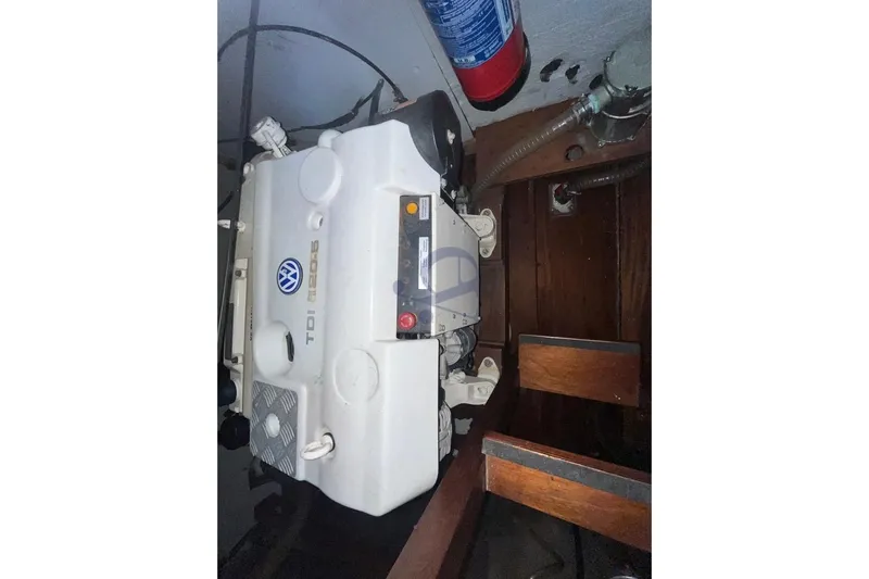  Yacht Photos Pics Engine compartment of a 2012 Sibma Navale Italiana Armstrong 12 with Volkswagen TDI engine.