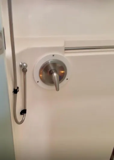  Yacht Photos Pics Shower control panel on 2017 Pursuit OS 385 Offshore boat.