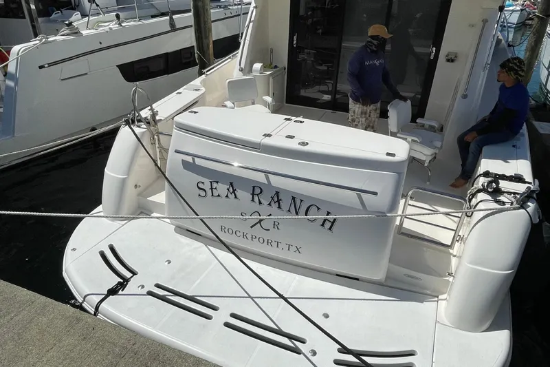  Yacht Photos Pics 2011 Maritimo 56 Cruising Motoryacht docked, featuring "Sea Ranch" from Rockport, TX.