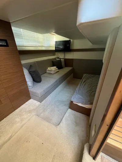  Yacht Photos Pics 2018 Cruisers Yachts 42 Cantius interior cabin with seating and TV.