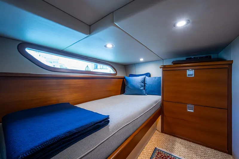 Duet Yacht Photos Pics Luxurious cabin interior of 2017 Grand Banks 44 Eastbay SX yacht.