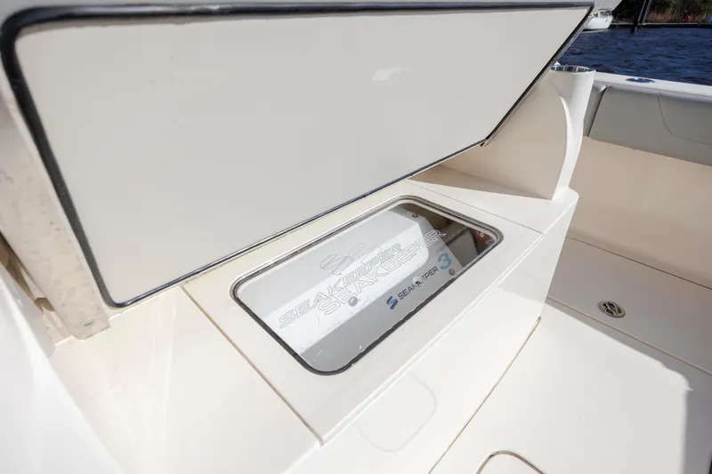  Yacht Photos Pics 2019 Scout 355 LXF boat featuring Seakeeper 3 stabilization system.