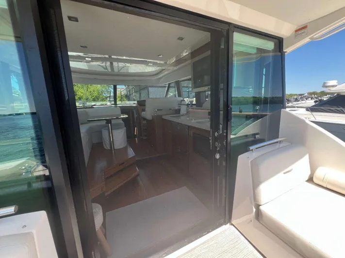  Yacht Photos Pics Interior view of 2022 Tiara Yachts C44 Coupe, showcasing modern design and luxury features.