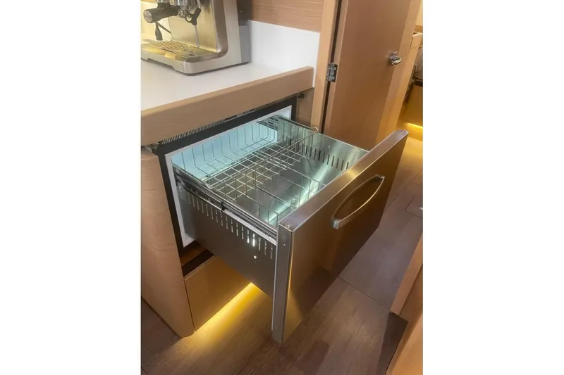 Atticus Yacht Photos Pics Extra refrigeration drawer can be configured a frig or freezer.