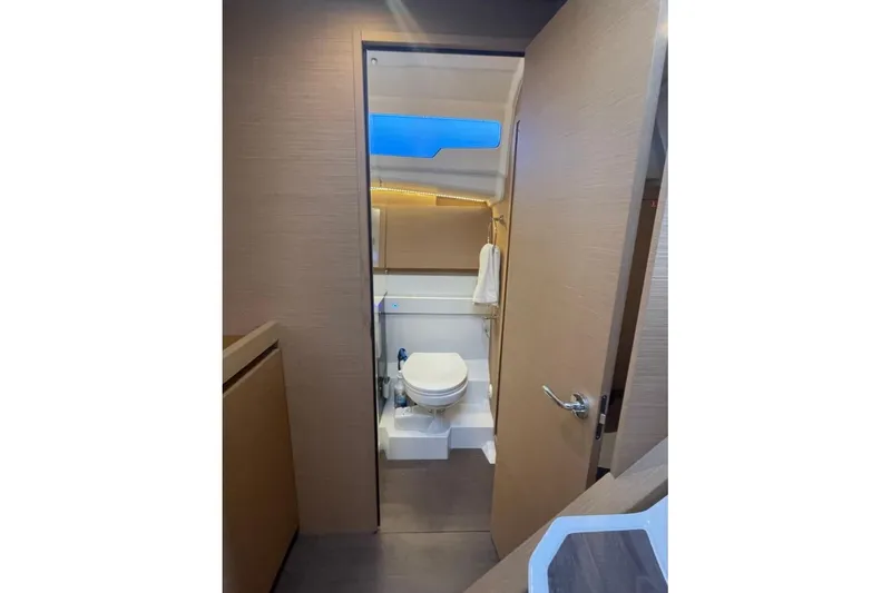 Atticus Yacht Photos Pics Cabin Access to aft head. Starboard cabin also has private access.