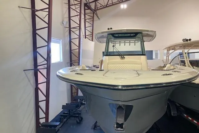  Yacht Photos Pics 2026 Grady-White Canyon 336 boat in indoor storage facility.