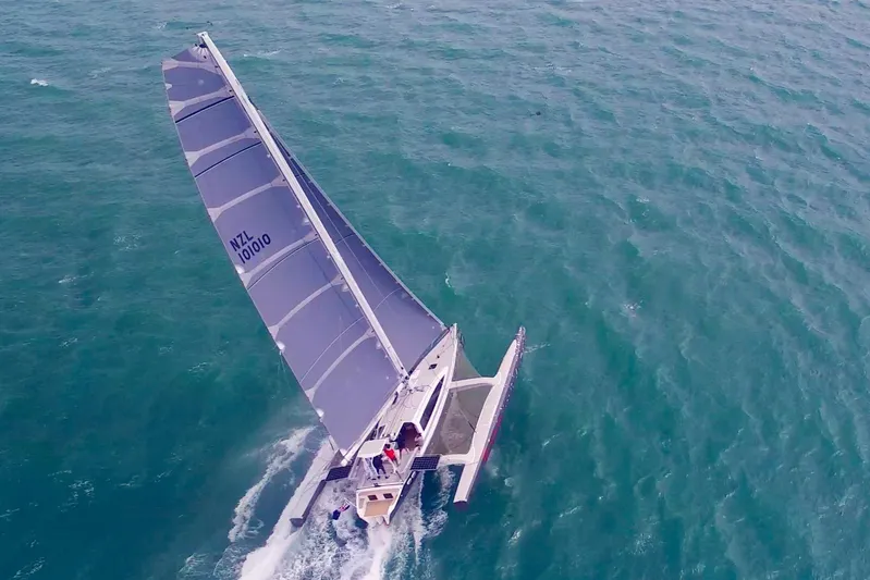  Yacht Photos Pics Aerial view of 2026 Rapido 60 sailing on open sea.