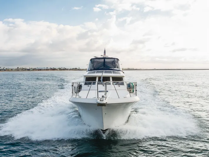 Silvius Brabo Yacht Photos Pics Navigator 53 Classic yacht cruising on open water, 2000 model, front view.