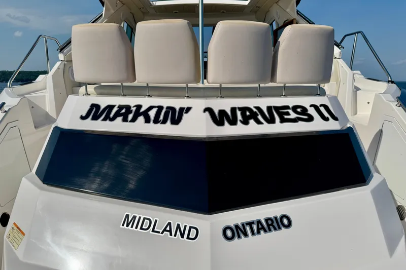 Makin' Waves II Yacht Photos Pics 2011 Regal 52 Sport Coupe yacht, "Makin' Waves II," docked in Midland, Ontario.