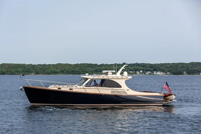 Kite Yacht Photos Pics 2014 Hinckley Talaria 43 yacht cruising on calm waters.