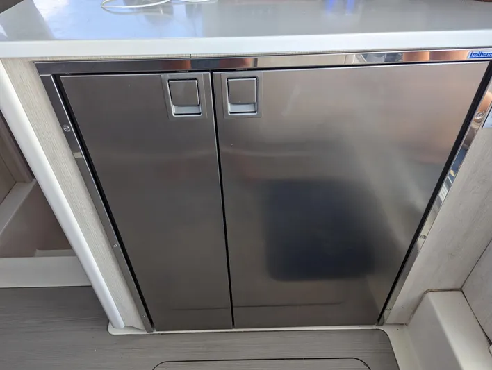  Yacht Photos Pics Stainless steel cabinet doors on a Leopard 44 yacht, 2016 model.