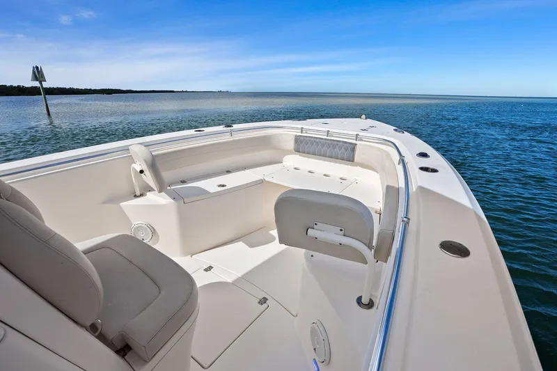 Yacht Photos Pics Cobia 301 Center Console 2019 on calm waters.