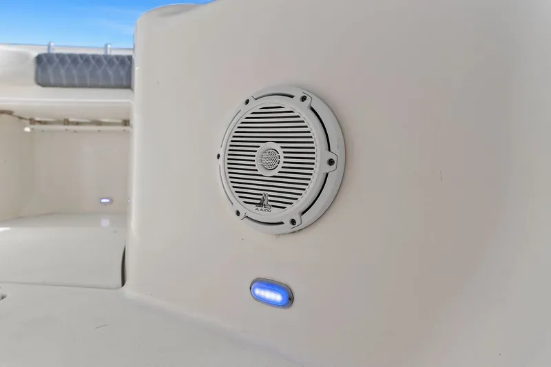  Yacht Photos Pics Speaker and LED light on 2019 Cobia 301 Center Console.