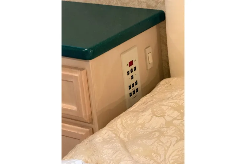  Yacht Photos Pics Control panel and cabinetry inside a 1994 Tollycraft 45 Cockpit Motor Yacht.