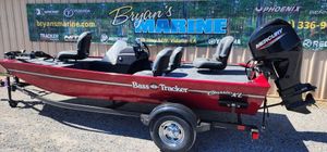 2024 Tracker BASS TRACKER® Classic XL boat in red, displayed at Bryan's Marine.