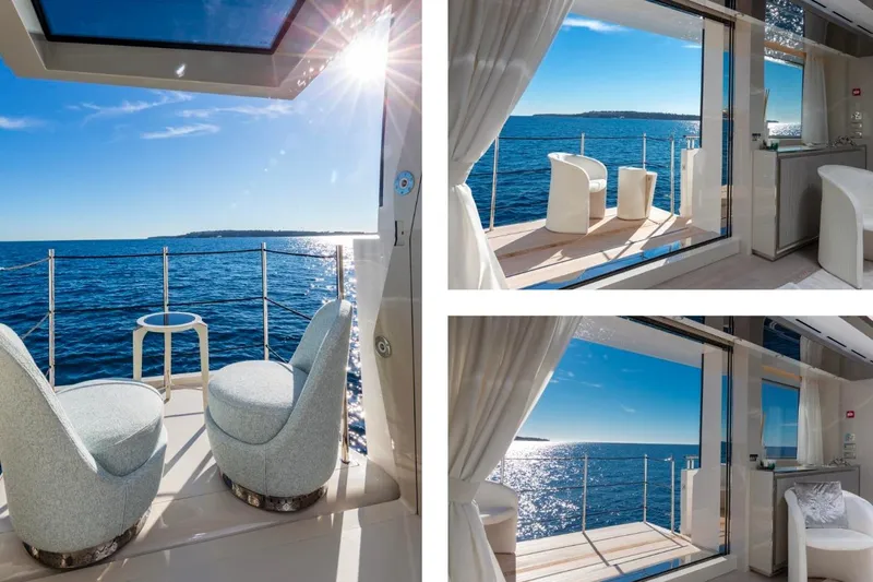 Sanlorenzo Sl118 Yacht Photos Pics Luxurious 2021 Sanlorenzo SL118 yacht with elegant deck seating and stunning ocean views.