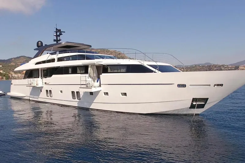Sanlorenzo Sl118 Yacht Photos Pics Luxury Sanlorenzo SL118 yacht, 2021 model, cruising on serene waters.