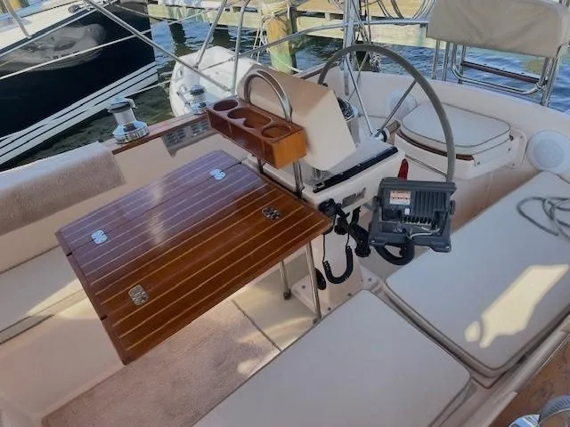 Karaya Yacht Photos Pics Cockpit Table & Drinkholder