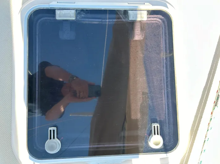 Karaya Yacht Photos Pics Clear Hatch with screen from inside