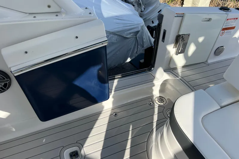  Yacht Photos Pics 2020 Chaparral 280 OSX boat interior with sleek seating and modern design elements.