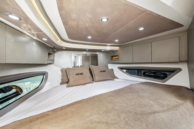  Yacht Photos Pics Luxurious cabin interior of 2024 NHD 355 Open Deck yacht with modern design.