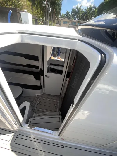  Yacht Photos Pics 2024 Cigarette 42 Auroris cabin interior with modern design and sleek finishes.