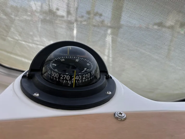  Yacht Photos Pics Compass on 2016 Back Cove 34 Express boat, close-up view.
