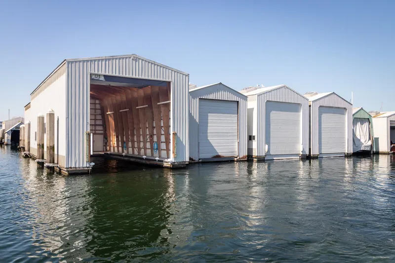 Noor Yacht Photos Pics Boat storage sheds on water, featuring Tiara Yachts C44 Coupe, 2023 model.