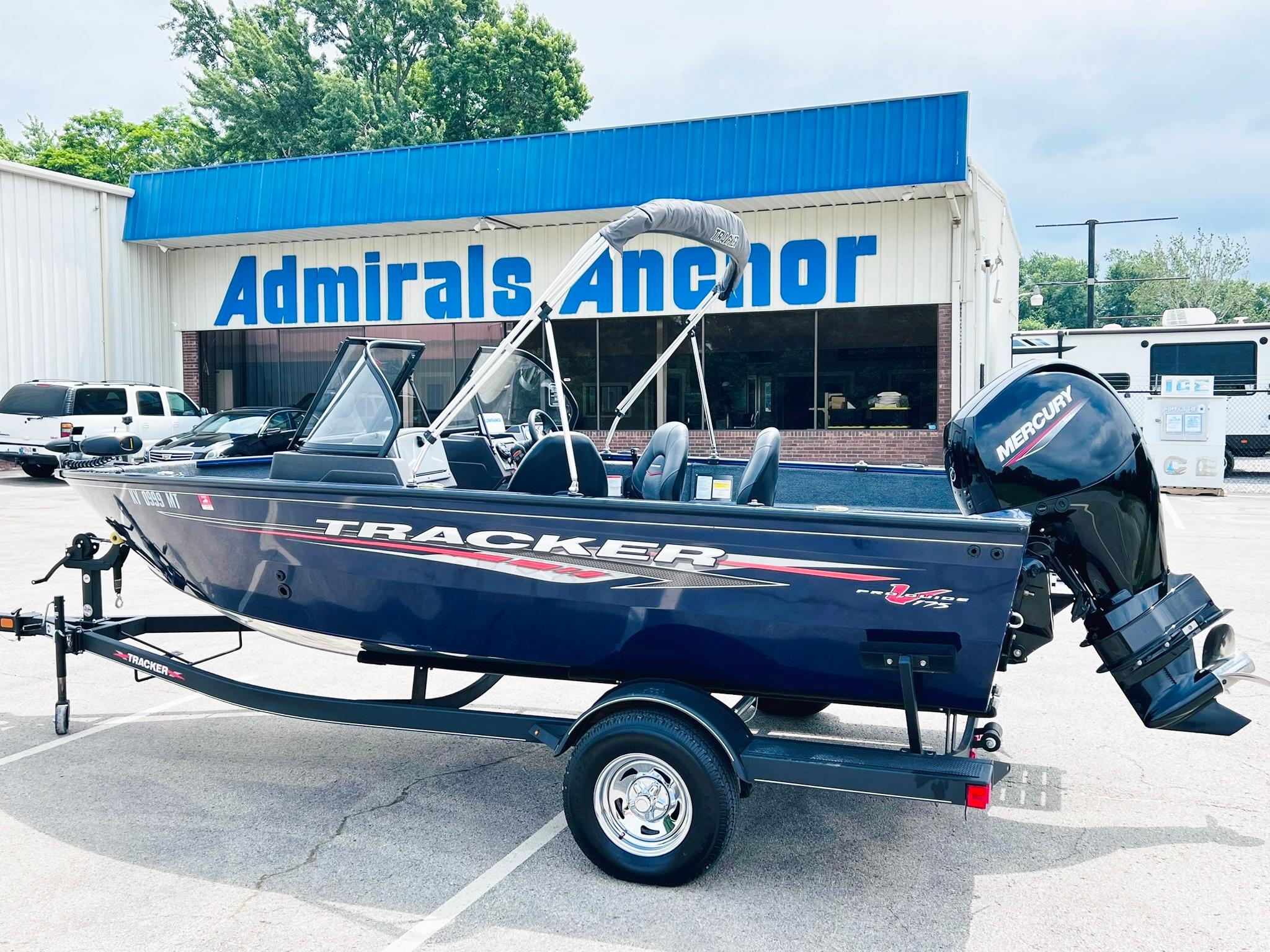 2023 Tracker Pro Guide V-175 WT boat with Mercury engine at Admirals Anchor dealership.