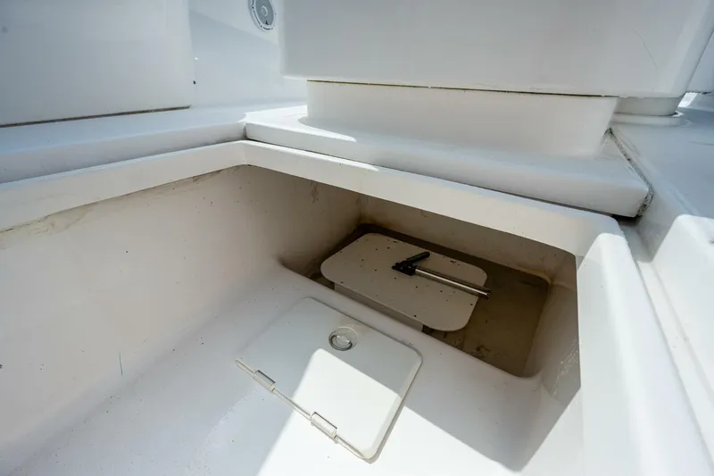  Yacht Photos Pics Storage compartment on a 2015 Belzona 32C boat.