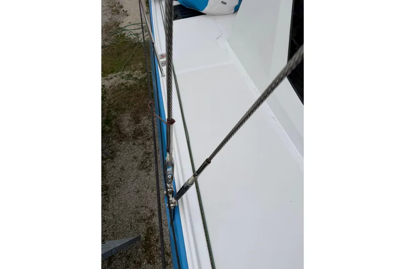 Aurora Yacht Photos Pics C-Catamarans 48 (2025) deck view with rigging and white surface.