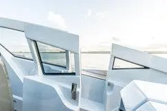 '23 Fairline Fline 33 Ob Yacht Photos Pics 2023 Fairline F//Line 33 Outboard boat interior with modern design.