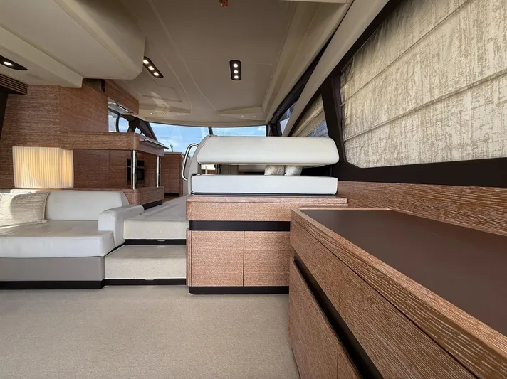  Yacht Photos Pics Luxurious interior of a 2016 Azimut 54 yacht with modern furnishings and elegant design.