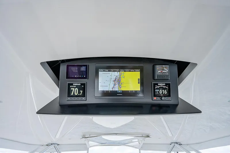 City Hands Yacht Photos Pics Viking 68 Convertible 2020 navigation system with multiple display screens.