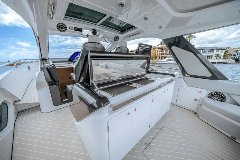  Yacht Photos Pics 2025 Azimut Verve 48 yacht interior with sleek design and modern amenities.