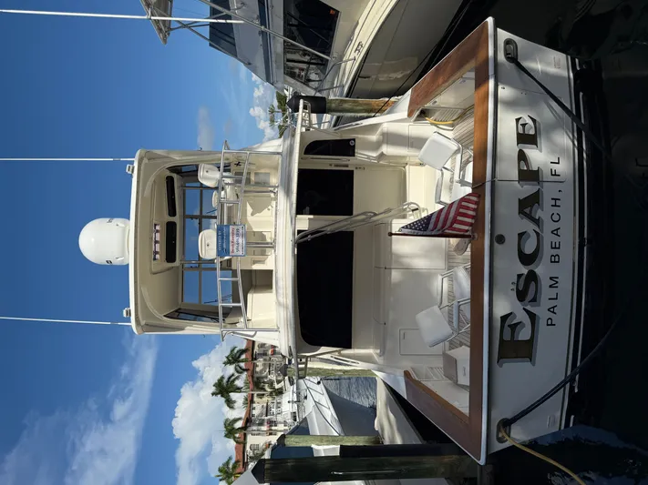 Escape Yacht Photos Pics Ocean Yachts 53 Super Sport 1998 in Palm Beach harbor.