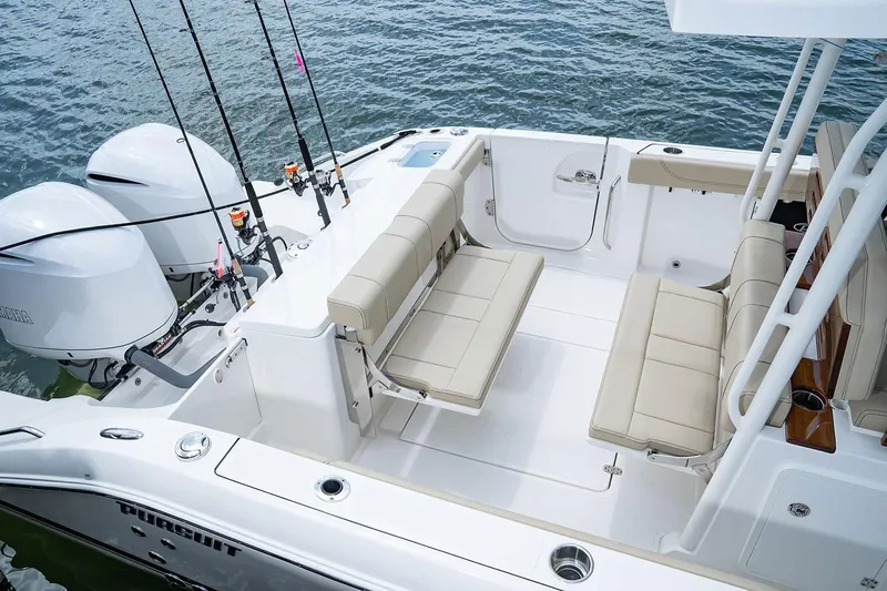  Yacht Photos Pics Manufacturer Provided Image: 2025 Pursuit S 288 Sport boat with dual engines and spacious seating.