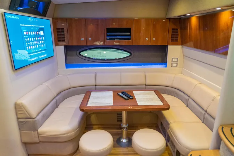  Yacht Photos Pics Luxurious interior of 2016 Formula 45 Yacht with plush seating and modern amenities.