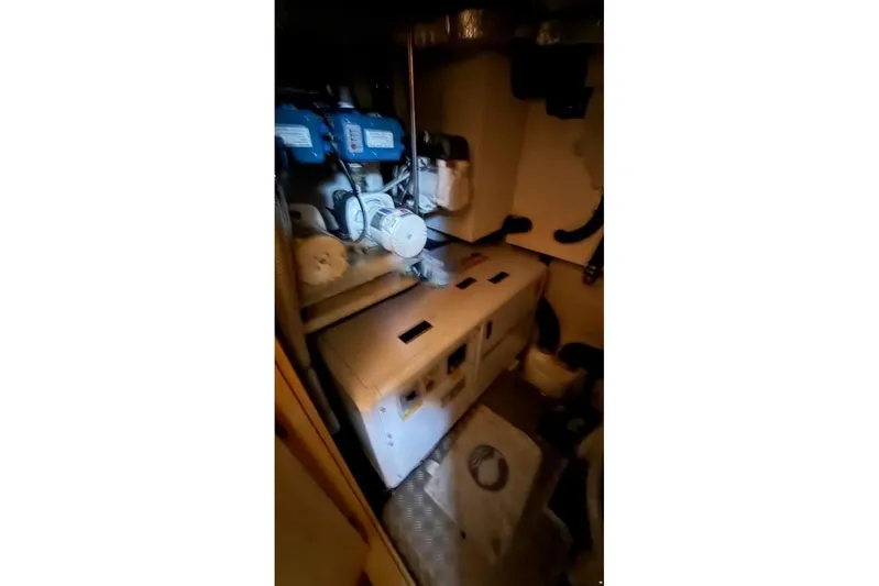  Yacht Photos Pics Engine room of 2009 Franchini 63 S yacht, featuring mechanical components and equipment.