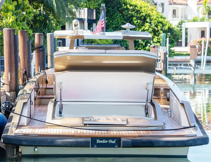 Tender Owl Yacht Photos Pics Garage and Stern View