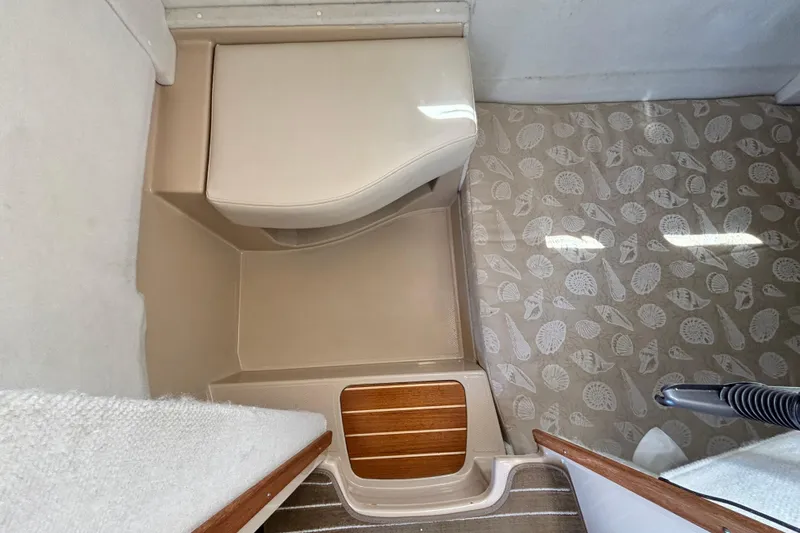  Yacht Photos Pics Interior view of 2015 Ranger Tugs R-31 CB boat with patterned flooring.