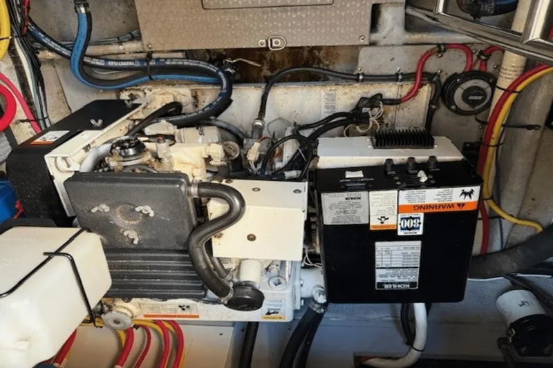 Living Room Yacht Photos Pics Engine room of a 2001 Silverton 392 Motoryacht with visible machinery and wiring.