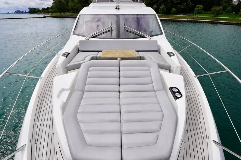  Yacht Photos Pics Luxurious 2019 Sunseeker Manhattan 66 yacht with spacious deck and plush seating.