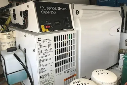  Yacht Photos Pics Cummins Onan generator in 2021 Fairline Targa 45 GT yacht engine room.