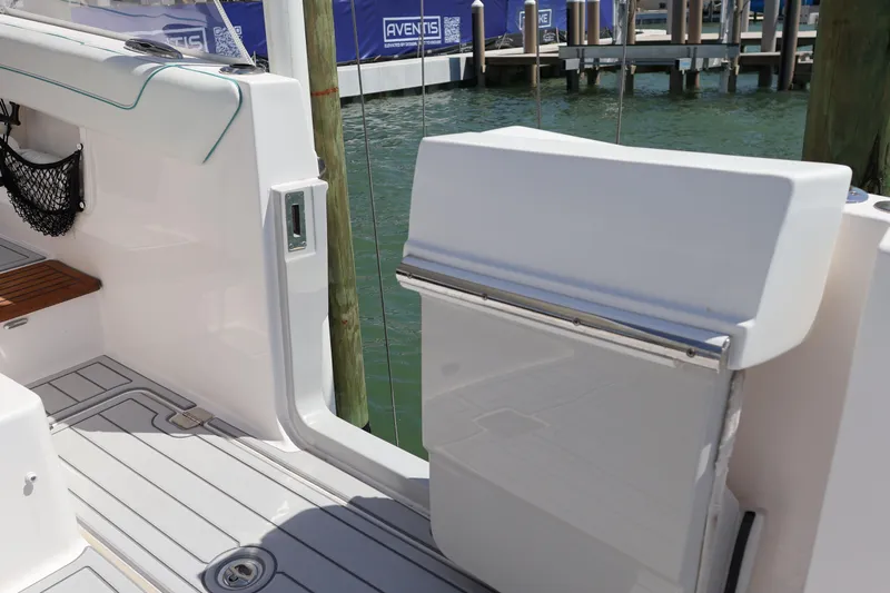  Yacht Photos Pics 2022 Regal 38 SAV boat interior with sleek design and modern features.