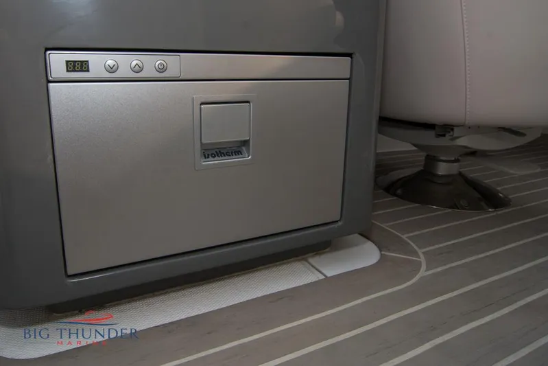  Yacht Photos Pics Built-in refrigerator in 2019 Donzi 41 GT boat interior.