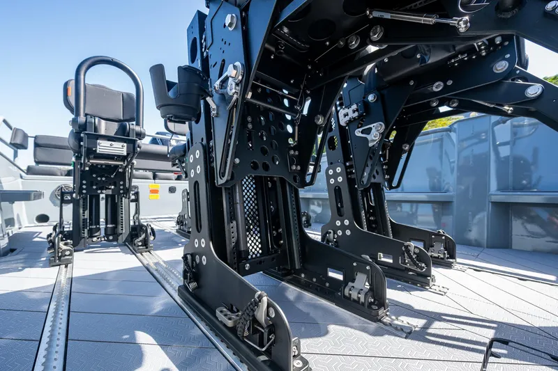  Yacht Photos Pics 2023 SAFE Boats Interceptor interior with advanced seating and equipment.